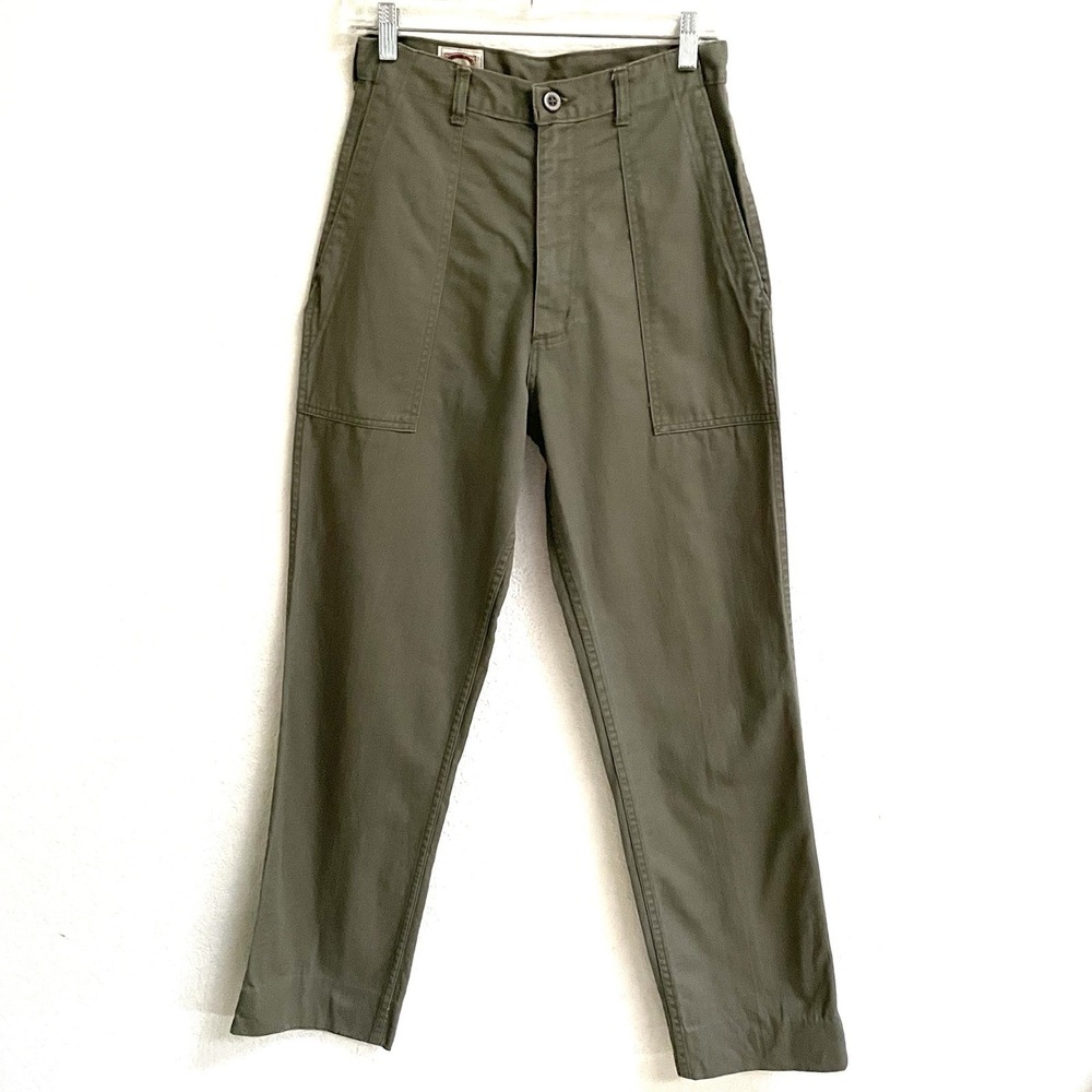 Vintage Banana Republic Safari Utility Pants Women's 10 High Rise Olive USA